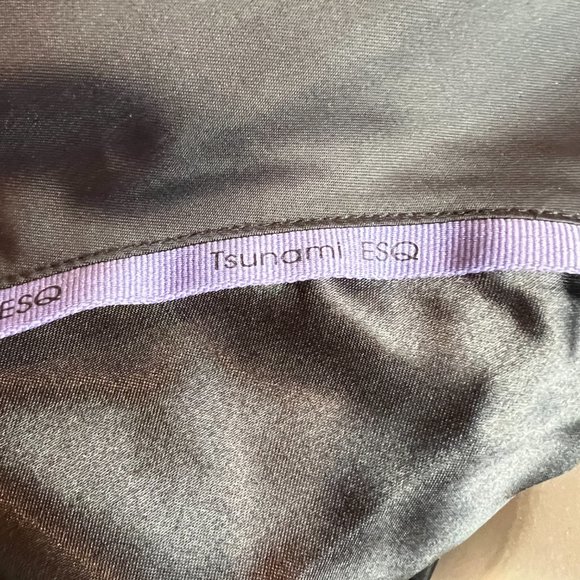 Tsunami Esq Black Wool Blend Embroidered Cropped Jacket Blazer Sz M Art-to-Wear - Picture 13 of 16